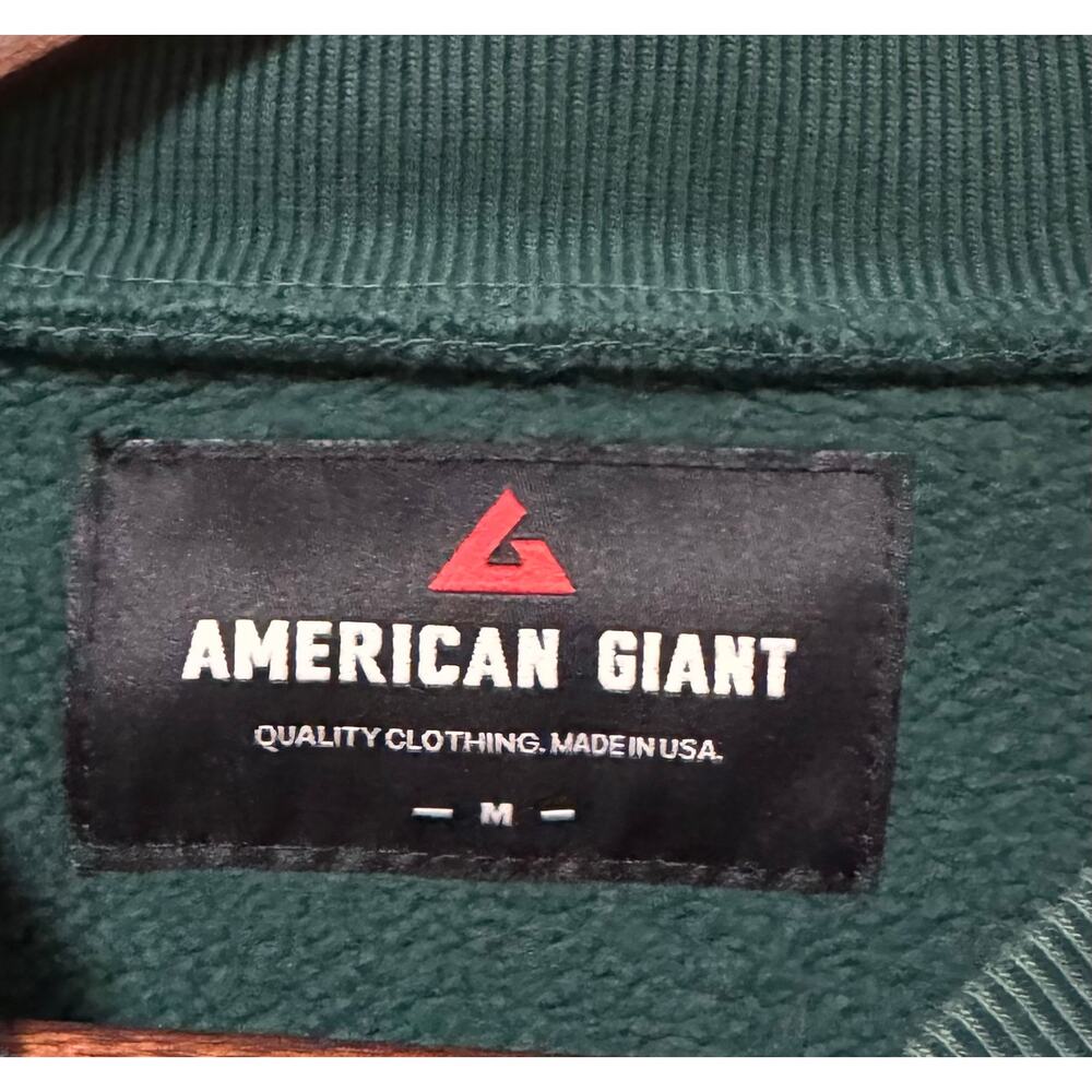 American Giant American Vintage Crew Sweatshirt Green Size M NWOT - Picture 5 of 7